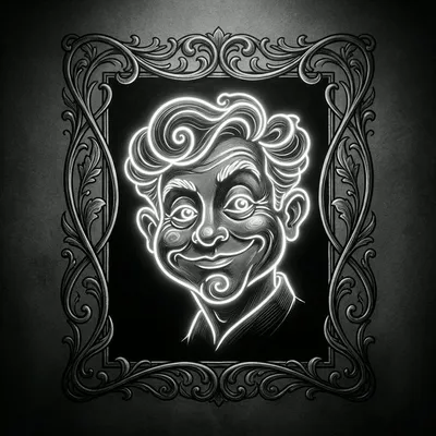 Caricatura com brilho UV de André Valvassori